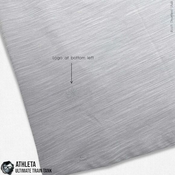 ATHLETA ULTIMATE TRAIN TEXTURED TANK IN MUTED LILAC / WHITE SIZE S RACERBACK - Picture 6 of 11